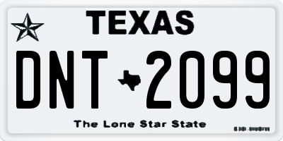 TX license plate DNT2099