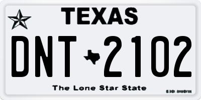 TX license plate DNT2102