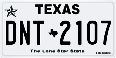 TX license plate DNT2107