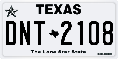 TX license plate DNT2108
