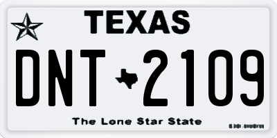TX license plate DNT2109