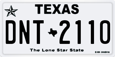 TX license plate DNT2110