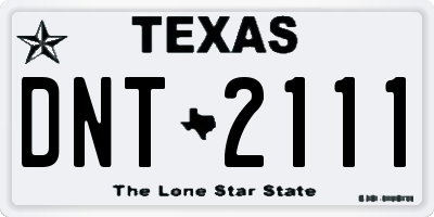TX license plate DNT2111
