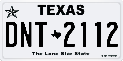 TX license plate DNT2112