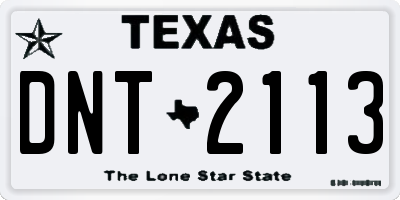TX license plate DNT2113