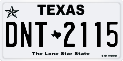 TX license plate DNT2115
