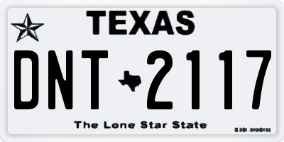 TX license plate DNT2117