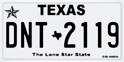 TX license plate DNT2119