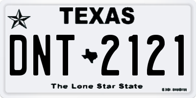 TX license plate DNT2121