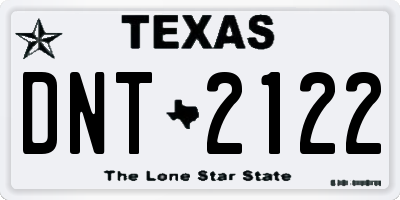TX license plate DNT2122