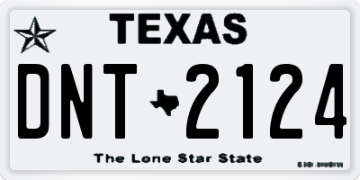 TX license plate DNT2124