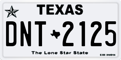 TX license plate DNT2125