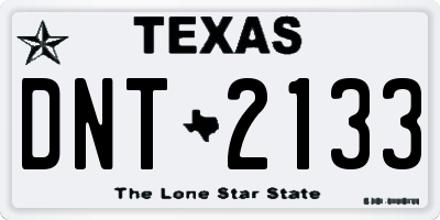 TX license plate DNT2133