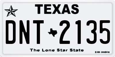 TX license plate DNT2135