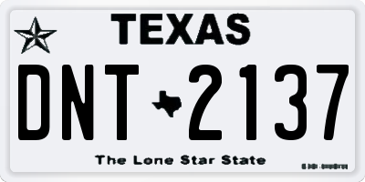 TX license plate DNT2137