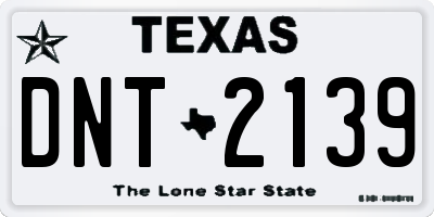 TX license plate DNT2139