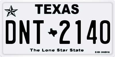 TX license plate DNT2140