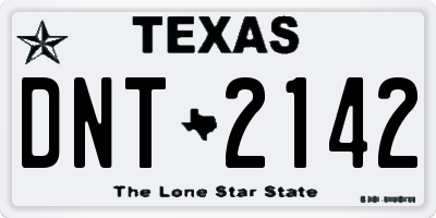 TX license plate DNT2142