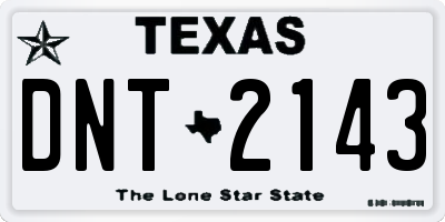 TX license plate DNT2143