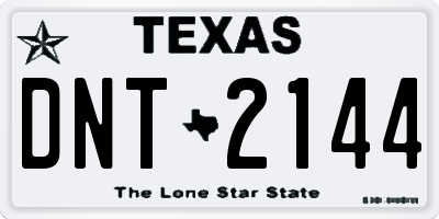 TX license plate DNT2144