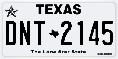 TX license plate DNT2145