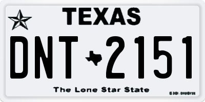 TX license plate DNT2151