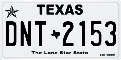 TX license plate DNT2153