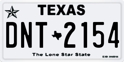 TX license plate DNT2154