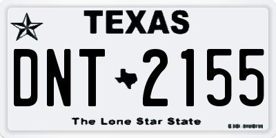 TX license plate DNT2155