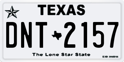 TX license plate DNT2157