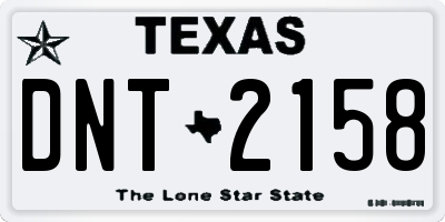 TX license plate DNT2158