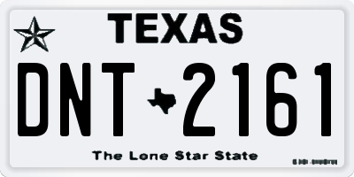 TX license plate DNT2161