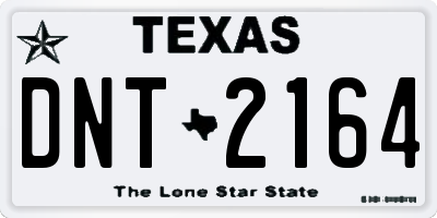 TX license plate DNT2164