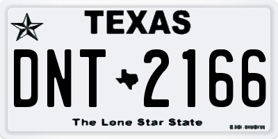 TX license plate DNT2166