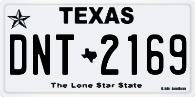 TX license plate DNT2169