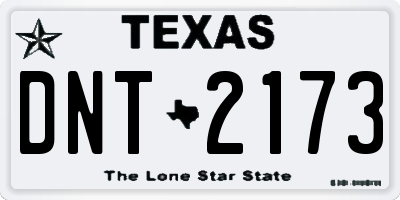 TX license plate DNT2173