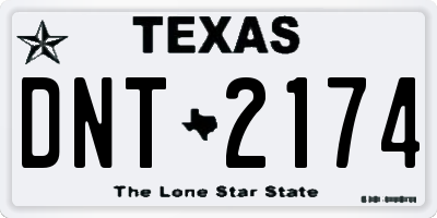 TX license plate DNT2174
