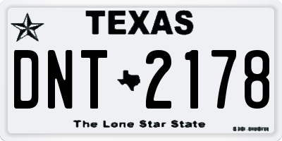 TX license plate DNT2178