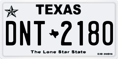 TX license plate DNT2180