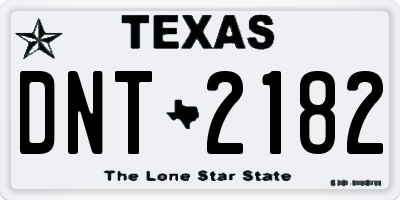 TX license plate DNT2182