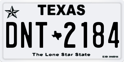 TX license plate DNT2184