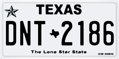 TX license plate DNT2186