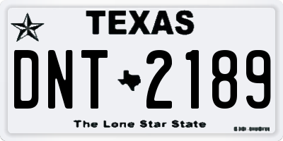 TX license plate DNT2189