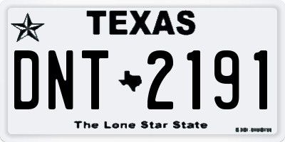 TX license plate DNT2191