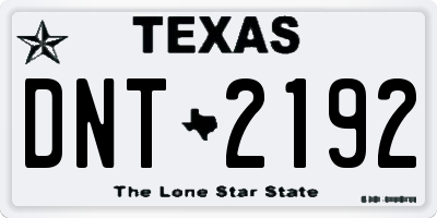 TX license plate DNT2192