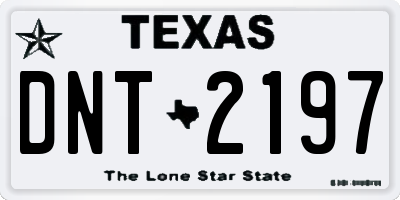 TX license plate DNT2197