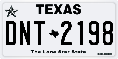 TX license plate DNT2198