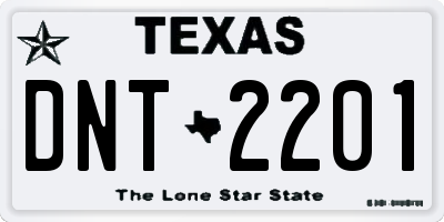 TX license plate DNT2201