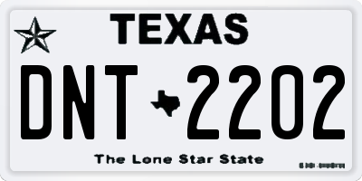 TX license plate DNT2202