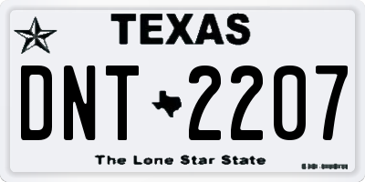 TX license plate DNT2207